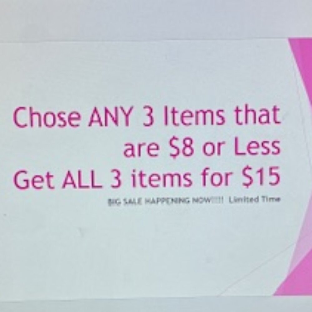Big Sale Happening Now!!  Limited Time